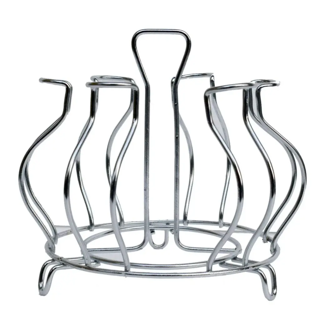Jainex Stainless Steel Glass Stand/Mug Holder/Glass Holder for Kitchen/Dining Table (Chrome)